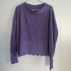Purple, sweater. scallop